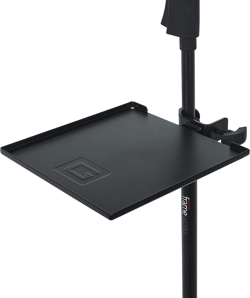 Gator FrameworksCases Microphone Stand Clamp-On Utility Shelf 9″ x 9″