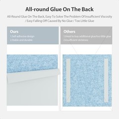 12 Pack Acoustic Panels Self Adhesive Sound Proof Square 12pcs Light Sky Blue