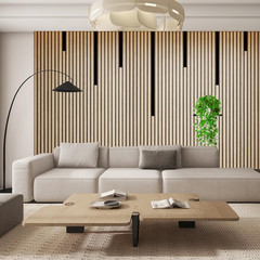 Luxe Matte Black Aluminum Trim Strips for Wood Slat Acoustic Panels – 7 Pcs