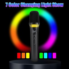 2PCS Wireless UHF Professional Microphone Handheld Mic System Karaoke w/Receiver