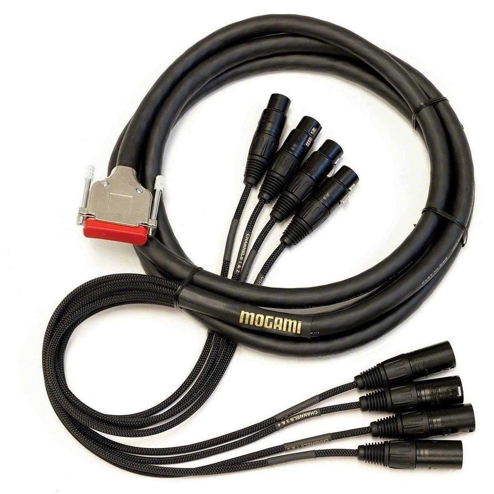 Mogami 3′ Gold 8-Channel AES DB25 Male to XLR Male and Female Digital Audio…