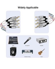 PRORECK 6ft Snake Cable, 8-Channel Shielded Audio Cable 1/4“ TRS, with…