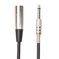 XLR 3-Pin Male To 1/4″ Plug TS Microphone Mono Cable Unbalanced Shielded Audio