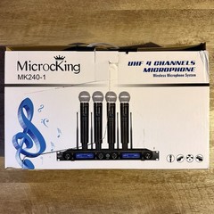 MicroKing | Wireless 4-Microphone Fixed Frequency System | 400ft Range | MK240-1