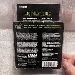 LightSnake Luminescent Cord SoundTech STUSBXLR10 Microphone to USB Cable NEW/BOX