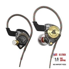 Wired Gaming Earbuds, Ak3file in Ear Monitors, Deep Bass Sound Wired Black
