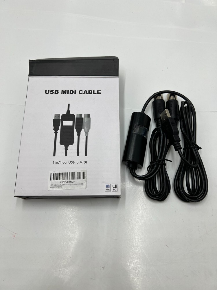 (QTY 2) Oxsubor USB Cable-Upgrade Professional MIDI to USB In-Out Cable Adapter