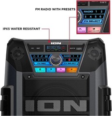 Ion Audio Tailgater XL Portable Bluetooth Party Speaker with Karaoke Microphone