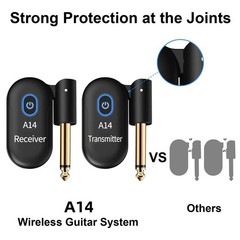 2.4GHz A14 Wireless Guitar System Audio Electric Guitar Transmitter Receiver