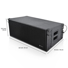 Proreck Dual 10“ Full Range 20000W P.M.P.O Powered Line Array Speaker set