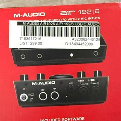 M-Audio AIR 192|6 USB Audio Interface MIDI 2-In 2-Out 24-bit 192kHz Black