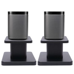 Elegant Black Walnut Speaker Stands for Bookshelf or Desktop Use