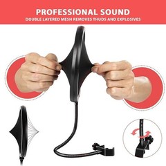 Microphone Stand Mic Boom Arm for Blue Yeti HyperX QuadCast S SoloCast Snowball