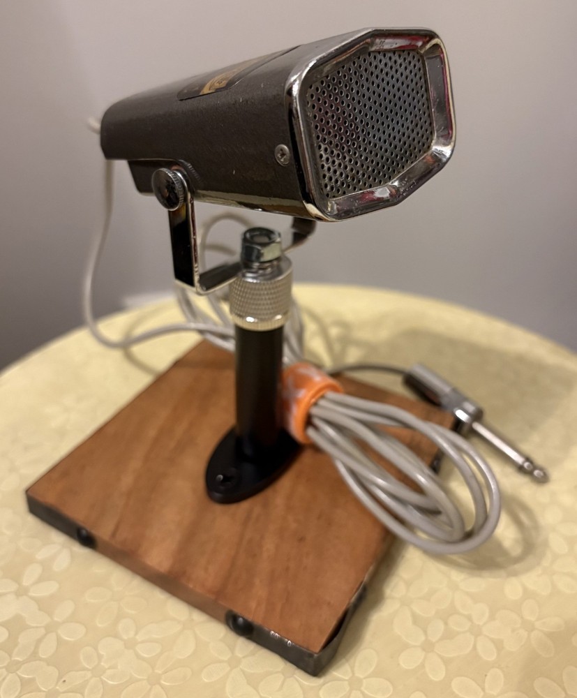 Restored Vintage Webcor Dynamic Harmonica Microphone Works W/ Stand…PLZ READ!!