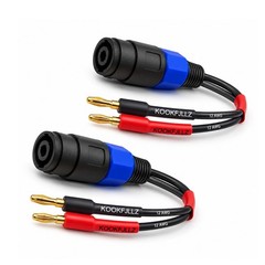 Speaker Cable Adapter – 4mm Banana Plug to Speakon Female Connector, 12AWG Pr…