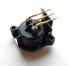 Neutrik NC3MBH-1 3 pole male XLR receptacle Horizontal PCB Mount B shape