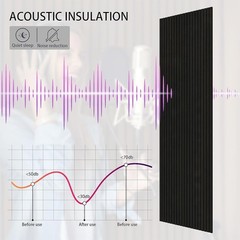 3D Wooden Acoustic Wall Panels Sound Absorption Decorative Slats Easy Peel Stick