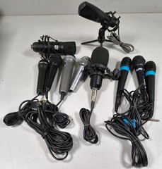 LOT OF 10 Various Brands & Models Microphone Used Working