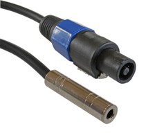 10 Speaker Cable Adapter Speakon Compatible to 1/4 In Inch 6.3mm Plug Connector