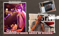 GRIFFIN Microphone Boom Stand 4PACK Holder Mount XLR Cable Mic Clip Stage Studio