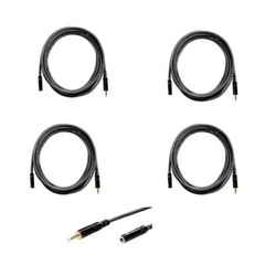 4 SuperFlex Gold Stereo Headphone 18 ft Extension Patch Cables 1/8″ to 1/8″