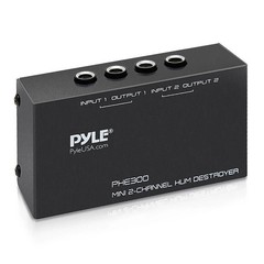 Pyle PHE300 2 Channel Hum Destroyer Noise Feedback Earth Loop Eliminator PHE300