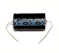 5pc Electrolytic Capacitor GHA 3300uF 63V 105℃ 2000hrs φ22x42mm Axial RoHS SC