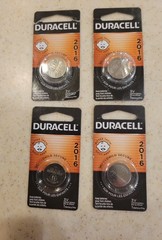 4 pcs DURACELL CR2016 lithium 3v battery key fobs etc (EXPIRATION DATE 03/2032)