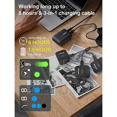 MOMAN C1X 2.4GHz Wireless Lavalier Microphone System for Phone Laptop DSLR
