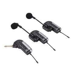 Dual UHF Wireless Accordion Microphone 360 Degree Instrument Pick Up Mic Supply