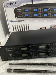 Open Box Pyle Professional 8 Channel UHF Wireless Microphone System PDWM8250