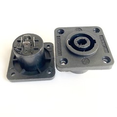 2 Pcs NL4MP Female 4 Pin SpeakON Connectors Square Configuration 40x40mm Panel