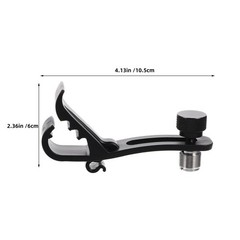 5Pcs Drum Mic Holder Clamp Set Durable Plastic Metal Black Adjustable Mic Clips