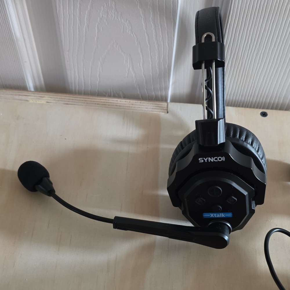 SYNCO Xtalk Full Duplex Wireless Intercom Headset System, Black (2 Headsets)
