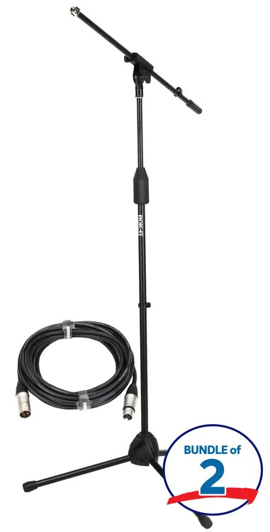 Gator Frameworks Rok-It Series Tripod Microphone Stand with Fixed Boom and XLR