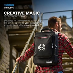 BOSS Slimline Backpack for the RC-505mkII and RC-505 Small to Medium, Black