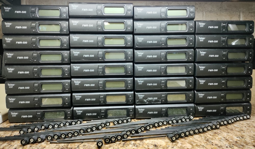 Telex FMR-500 Band A Wireless Microphone Receiver Antennas EV RE2 Electro Voice