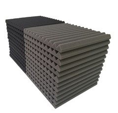 24 pk 12x12x1″ Wedge Acoustic Foam Soundproof Wall Record Studio Panel Tile GrBk