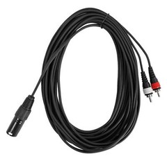 Rockville RXLRDRCA25 25′ Ft. XLR to Dual RCA Pro Audio Cable 100% Copper