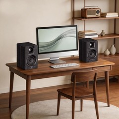Larksound Active Bookshelf Speakers For Turntable Powered Pc Tv Audio Aluminum