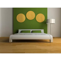 Beige Fabric Rectangle 24 In. X 48 In. Sound Absorbing Acoustic Insulation Wall