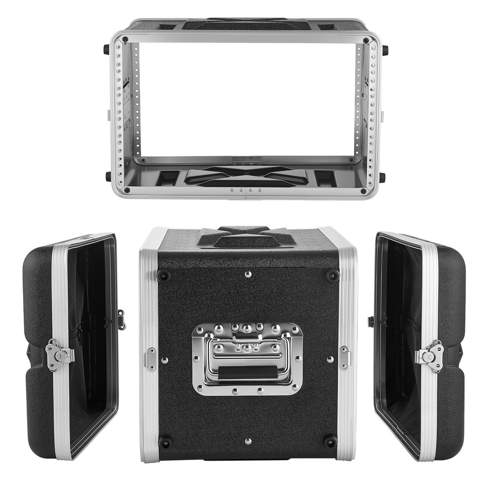 VEVOR 6U Rack Case, 14 in Depth, Server 17.52 x 13.39 x 20.87 Inches, Black