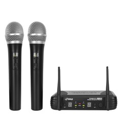 PYLE-PRO Professional Wireless Microphone System – Dual UHF Band, uhf“, Black