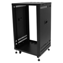 DJ Mixer Stand Rolling Network Cabinet Mixing Stand Audio Rack with 4 Wheels