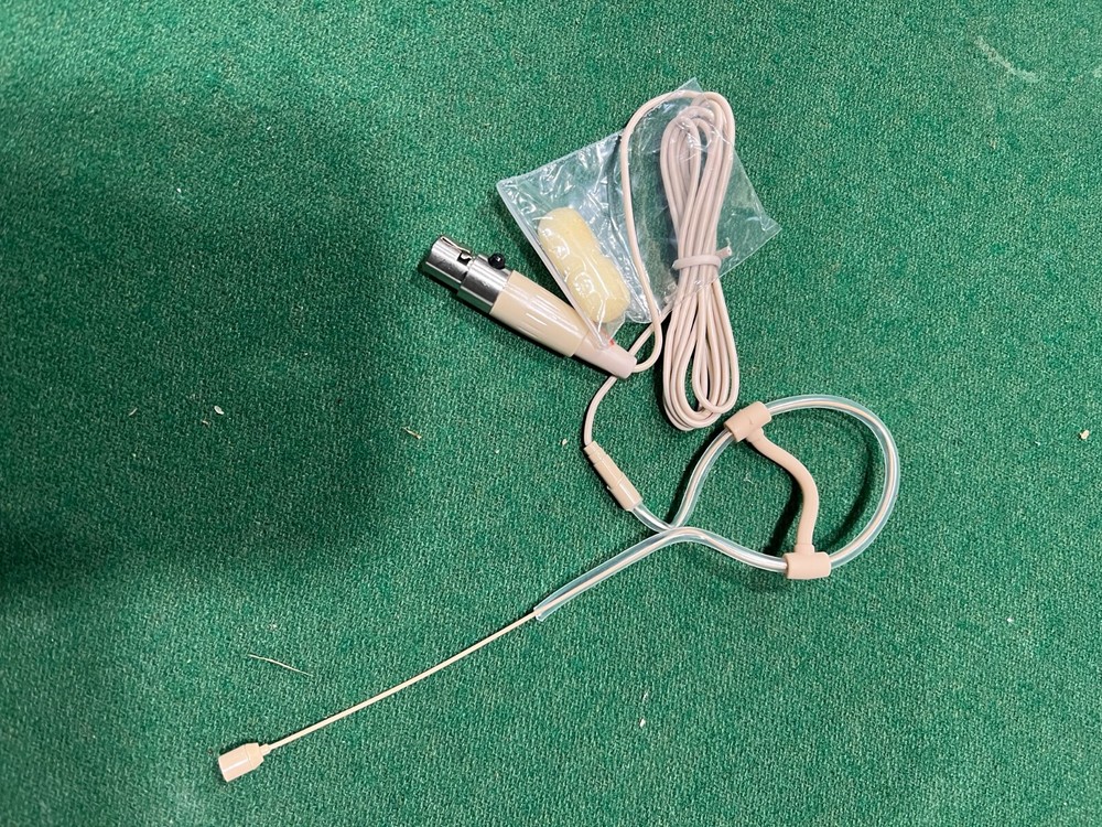 Single Ear Hook Headset Microphone for Shure – Beige – NEW