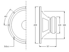 NEW 8″ Woofer Replacement Guitar Speaker PA DJ Driver Sound 8ohm 8.25″ frame