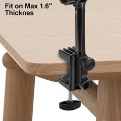 Low Profile Microphone Boom Arm Mic Desk Stand Adjustable w/ 3/8″ 5/8″ Adapter