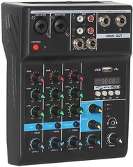 MDYHY A4 DJ Controller Portable Audio Mixer Sound Console USB 48V Phantom Power