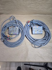Vtg Audio Stage Snake And Junction Boxes 10 Inputs, 5 Each 62 Feet Cord Each