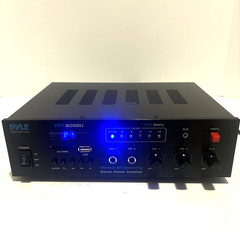 Pyle PFA600BU Wireless Bluetooth Amplifier Compact PA Karaoke Receiver Mic +More